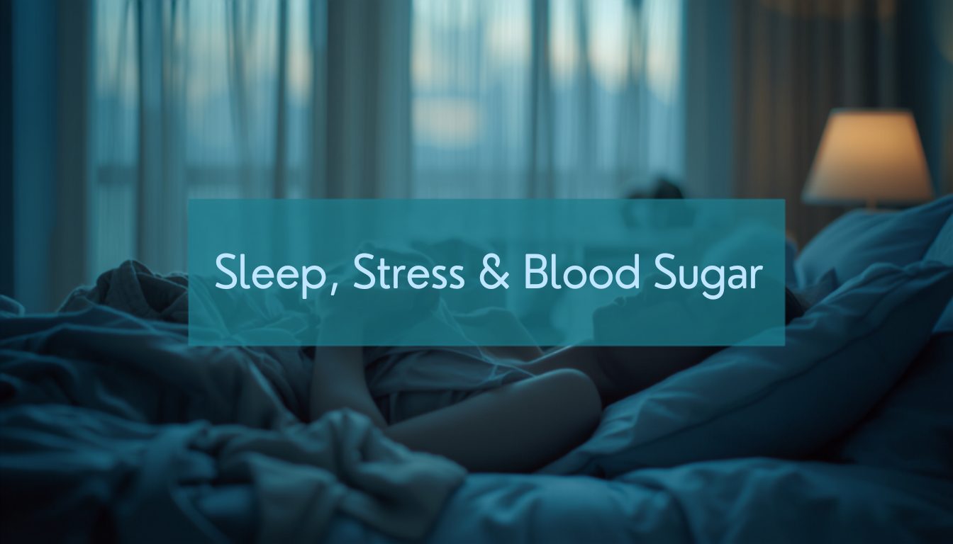 Person sleeping peacefully - sleep, stress and blood sugar