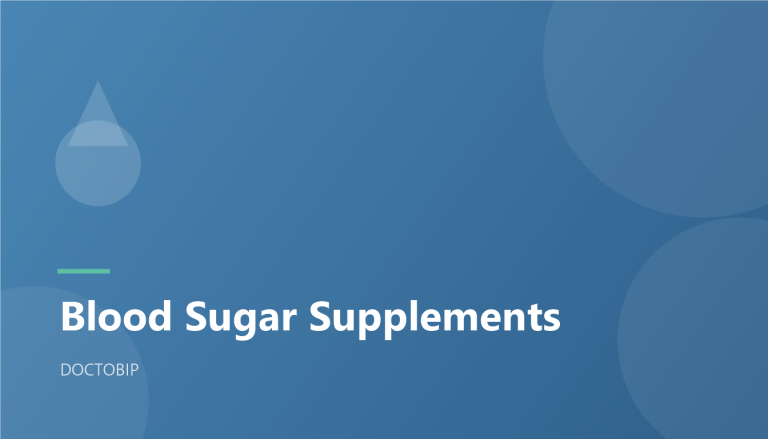 Blood sugar supplements - Doctobip evidence guide